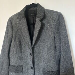Talbots Blazer Jacket Women's Size 8 Wool Blend Button Elbow Patch Equestrian